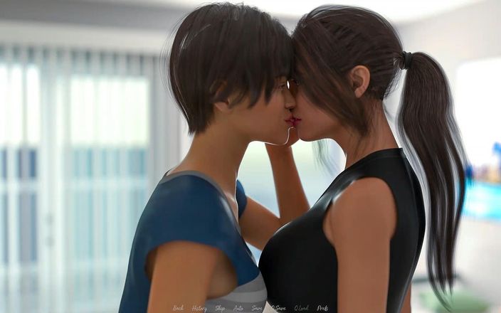 Adultgameplayvideos: Evli kadın olmak - v1.175 - karel Christine'i dudaklarından öpüyor