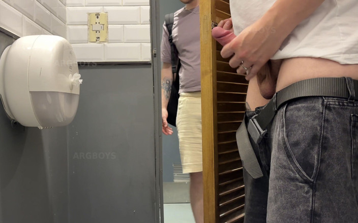 Arg Boys: Sneaking Into a Toilet for an Orgasm in a Busy...