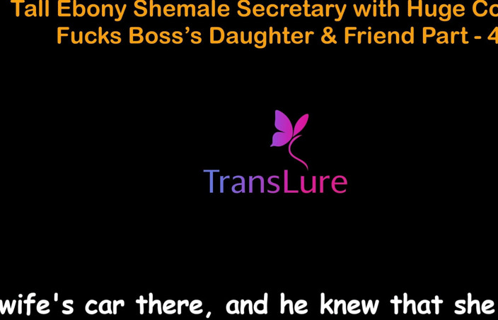 TransLure: English Audio Sex Story - Tall Ebony Shemale Secretary with Huge...