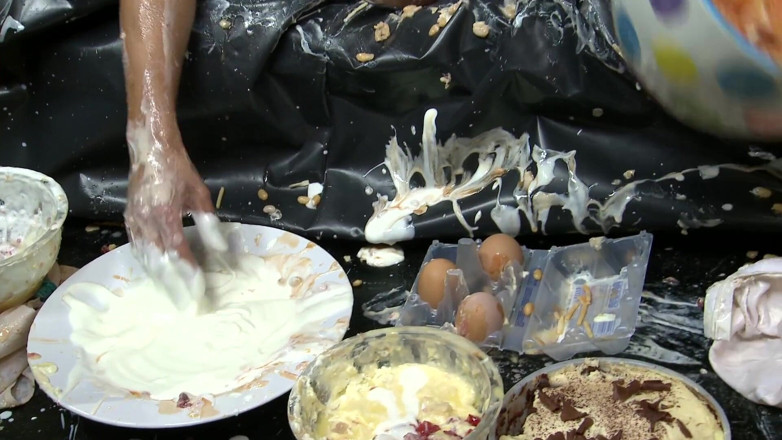 LesbianFantasies: Horny friends spread custard on each other