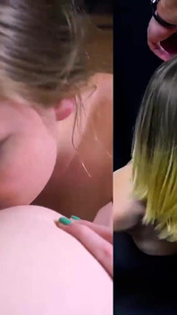 Lauren and Pixie Petite Curvy Girl/girl Wet Ass Lick Messy BJ Swallow!