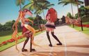 Mmd anime girls: Mmd R-18 Anime Girls Sexy Dancing Clip 245