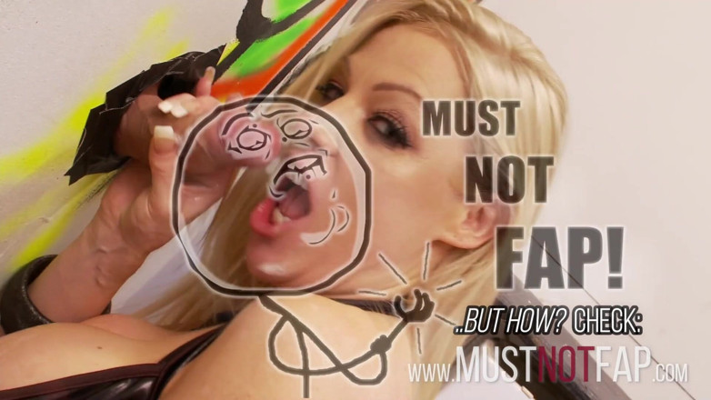 Leon Lambert Girls Twerk Parties CFNM: Big titted blonde babe gets fucked through the gloryhole