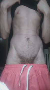 Skinny Boy Teasing His Abs on Camera