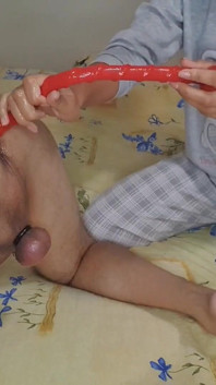 50cm 딜도로 후장을 따먹을 때까지 후장을 따먹을 수 있는 자비 펨돔