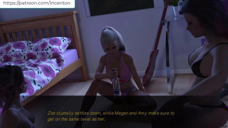 Johannes Gaming: Echoes of Lust - girls having a 3sum double ended dildo
