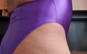 My panties: Purple shinny swimsuit