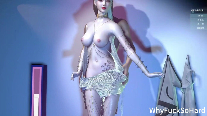 Why fuck so hard: Penari telanjang Asia super comel 3d dengan seksi mengusik zakar besar