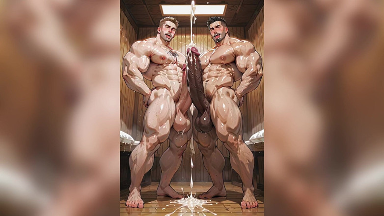 AI gay porn: Futai cu homosexuali musculoși cu pulă mare