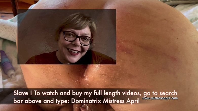 Mistress April: Dominatrix paní April šukání zadku obrovským robertkem