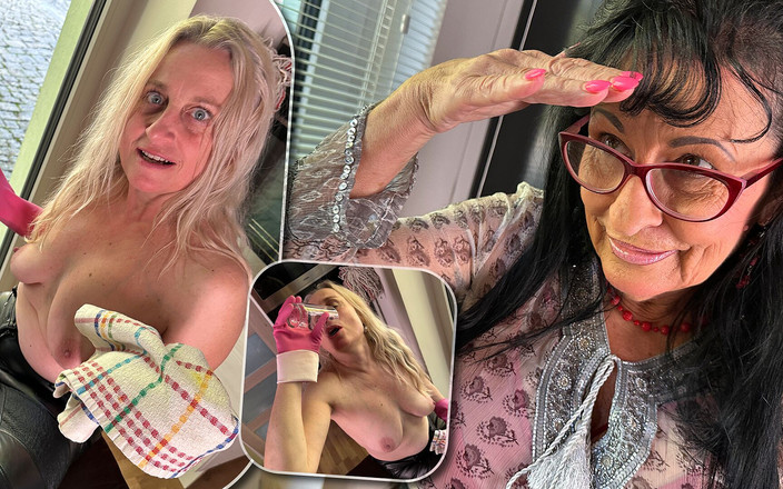 Lillian Black Funhouse: Nadržené čištění domu se starými babičkami