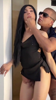 Very Hot Policeman Fucks Girl Transn Until She Destroys Her Ass