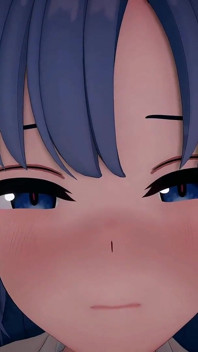 Hayase Yuuka kouření blue archiv Hentai Mmd 3D modrá barva na vlasy Edit Smixix