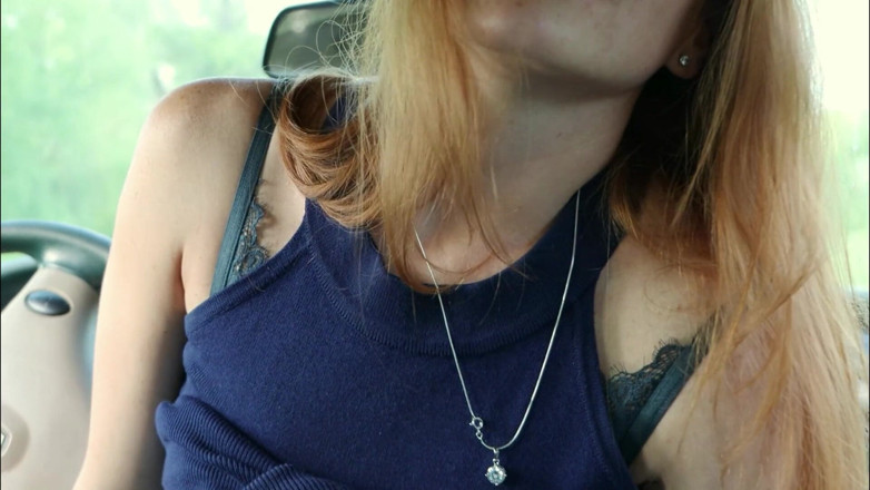 AnnaHomeMix: Sexy Redhead Babe Fucks Herself with Gear Shifter in a...