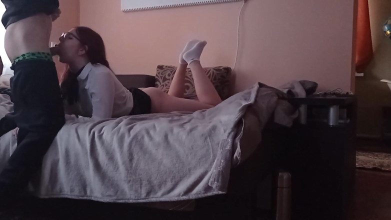 SweetAndFlow: College girl got hard fucking with cum