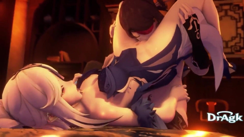 DrAgk: Raiden Shogun Ayaka Kokomi Ningguang Fischl Genshin Impact Kompilacja 3D Dragk...