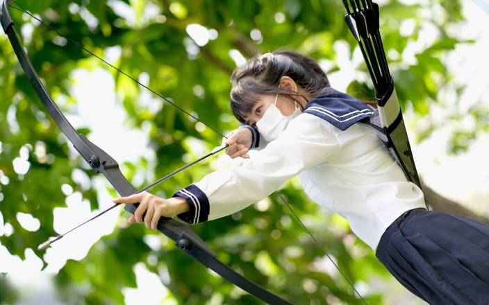 Mya Mya: Japanischer archer-mädchen-porno unzensiert