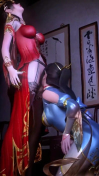Medusa Queen ve Feng Qing Yi baştan çıkarıyor - 3 boyutlu animasyon