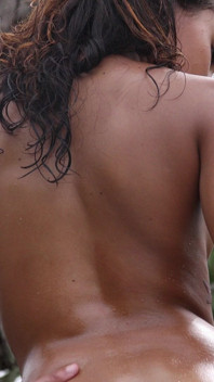 Hot Latina Teen Danica Oiled and Wet Nude on the Beach
