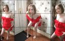 Horny vixen: Slideshow of Me Haley Posing in in Red Dress