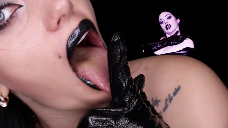 Goddess Misha Goldy: Lady in black lipnosis JOI