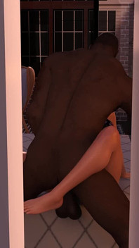 Темные небеса Tifa. Куколд скрывается в шкафу дрочит смотреть киску его девушки растягивает большой черный член его босса, эпизод 44