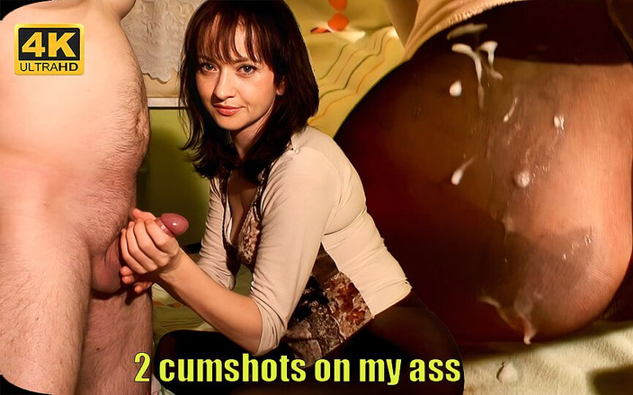 Mayashandjobs: 2 wytryski na mój tyłek w nylonie