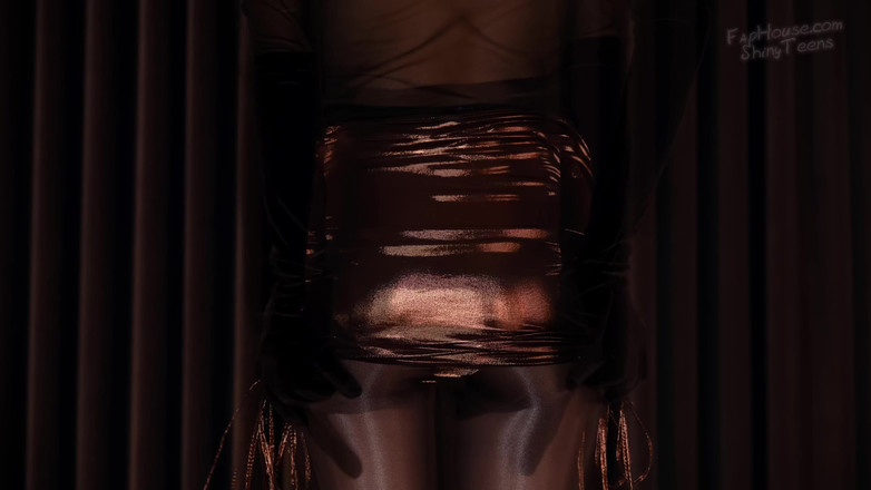 Shiny teens: 915 闪亮连裤袜，青铜迷你裙和手套