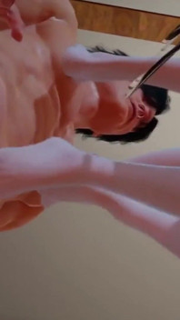 Hentai bunnies give footjob in threesome