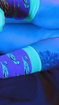 Young Girl with Beautiful Feet Masturbating with a Unicorn Horn Dildo