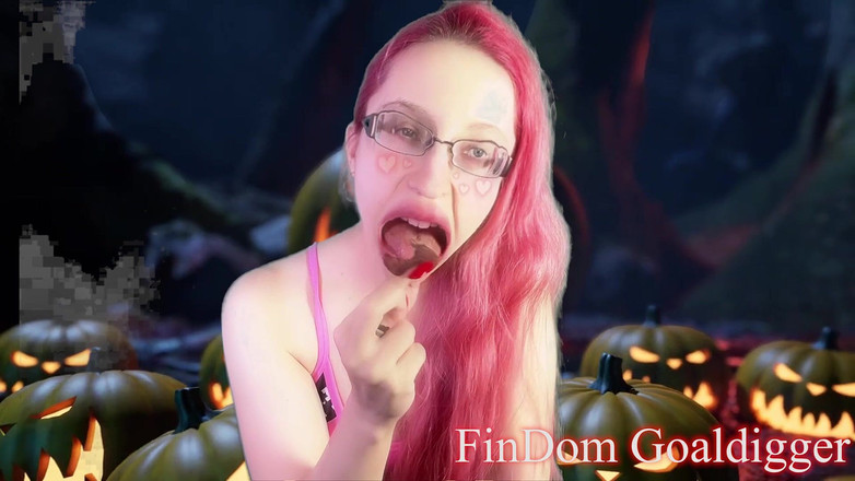 FinDom Goaldigger: Ton pénis sera transformé en bonbons d'Halloween
