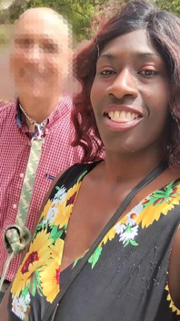 Queen Dreka Taking River on a Walk on His Lunch Break at His Corporate Job
