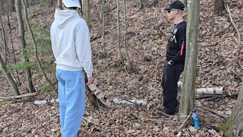 boyzxy212: Outdoor Sex in the Woods with My Gay Slut - He...