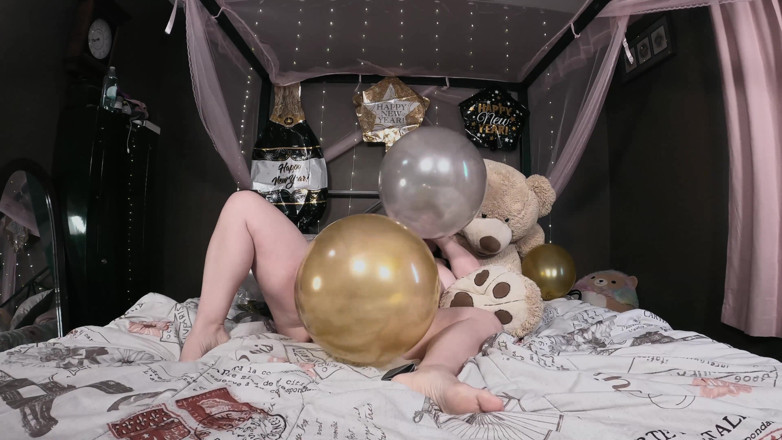SexyNEBBW: Sexy bbw-ballon knijpt nieuwjaar