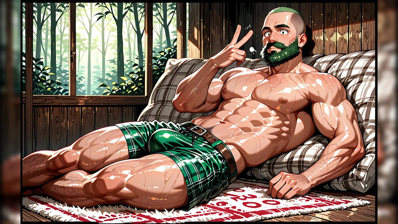 Erotic Man: Ai schwule muskelmänner mit großen beule