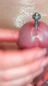 Blocking Sperm in a Pulsating Orgasmic Cock