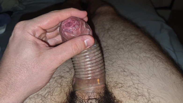GloomyChase977: Wet Phimosis Close-up Masturbation Heavy Precum and Cock Ring