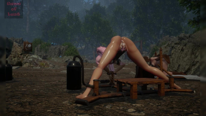 Game of Lust 3D: Anime 3D, une bombasse aux cheveux roses se fait baiser et éjaculer...