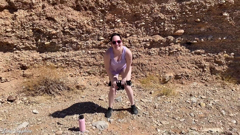 Luna Sapphire: Outdoor pee hiking compilation