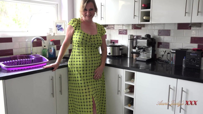 Aunt Judy's XXX: 46yo Busty MILF Housewife Nel - Kitchen POV Suck &amp; Fuck