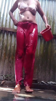 A Dirty Video of a Village Girl Bathing