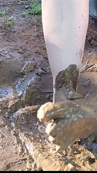Barefoot Squishing & Playing in the Mud, Dirty Feet