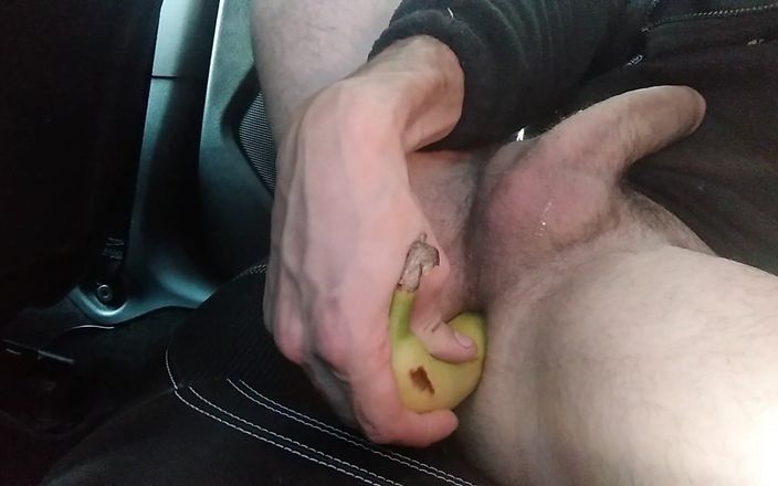 Arg B dick: Big Cock Man in Car, Train his Anus with a...