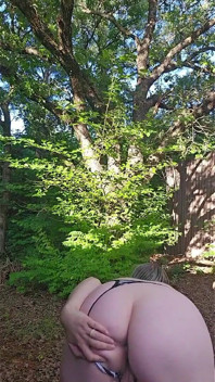 Teasing and Masturbating Out in the Woods