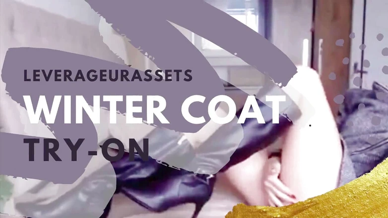 Leverageurassets: Redhead winter coat try on tease