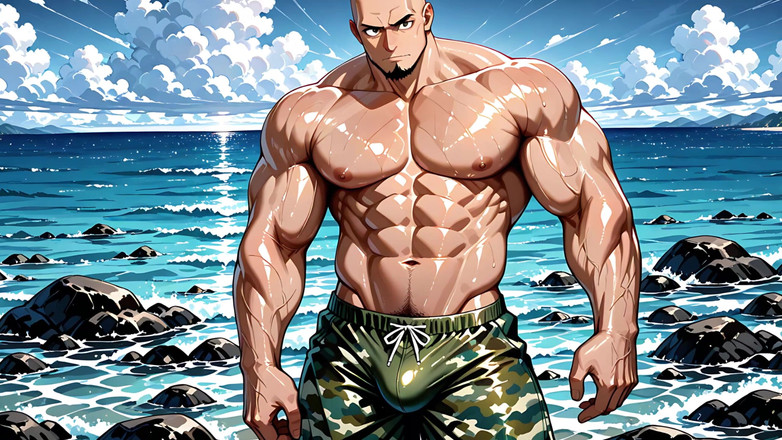 Erotic Man: Ai Lucah Lelaki Berotot Campurkan Bonjolan Lembut