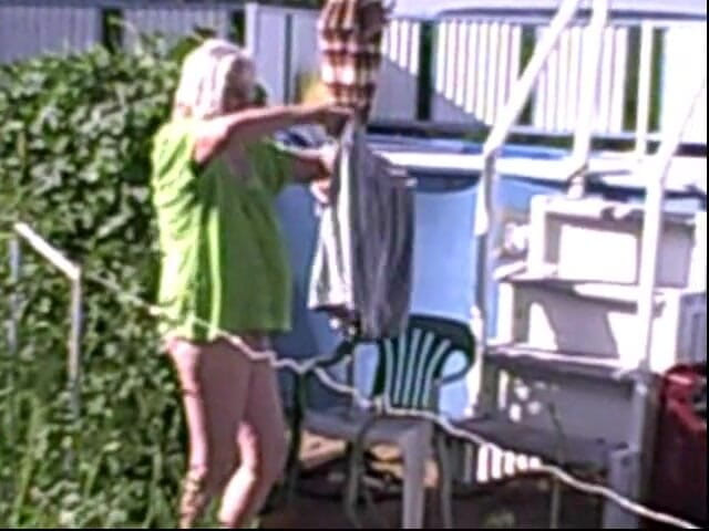BBW nurse Vicki adventures with friends: Gilf in the garden short but sweet redressing