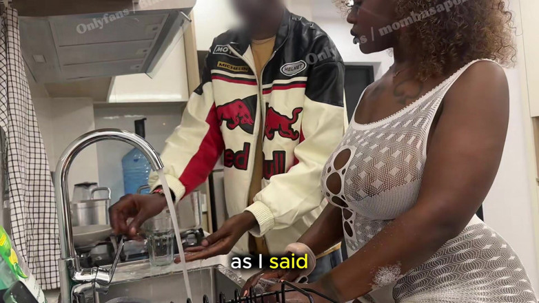 mombasapornstar: Big Ass Blackminaj Fucked at the Kitchen(full Video)