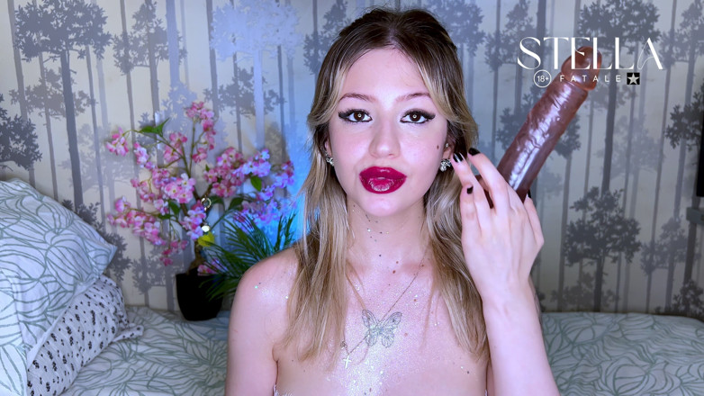 Stellafatale: Blowing Smoking on the Dildo Imagining Your Cock