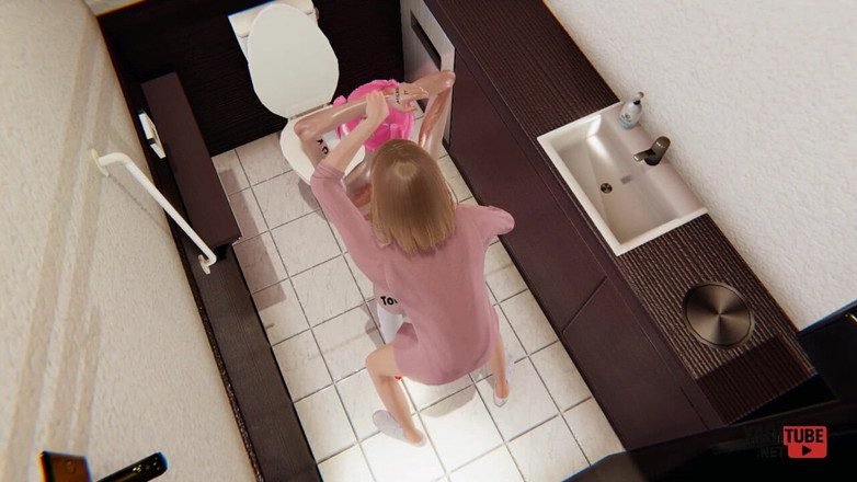 Yaoitube: Yaoi - iki kadın umumi tuvalette sikişiyor